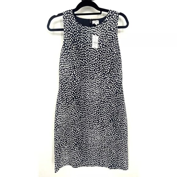 J.Crew Animal Print Dress Size 10 Basketweave Oncilla Print Sheath Dress NWT - Picture 2 of 6
